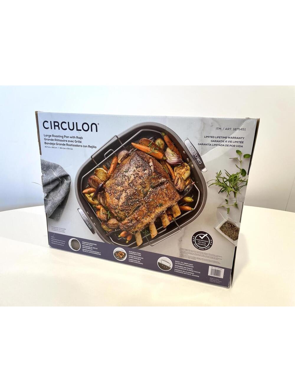 Circulon Nonstick Roasting Pan with Rack 18x15 - New in Box